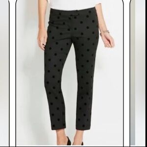 Vineyard Vines Wool Blend Black Polka Dot Pants
